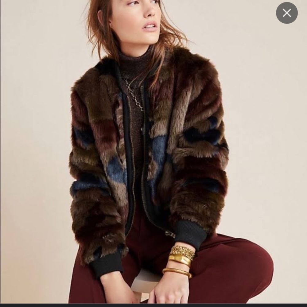 Anthropologie fur jacket